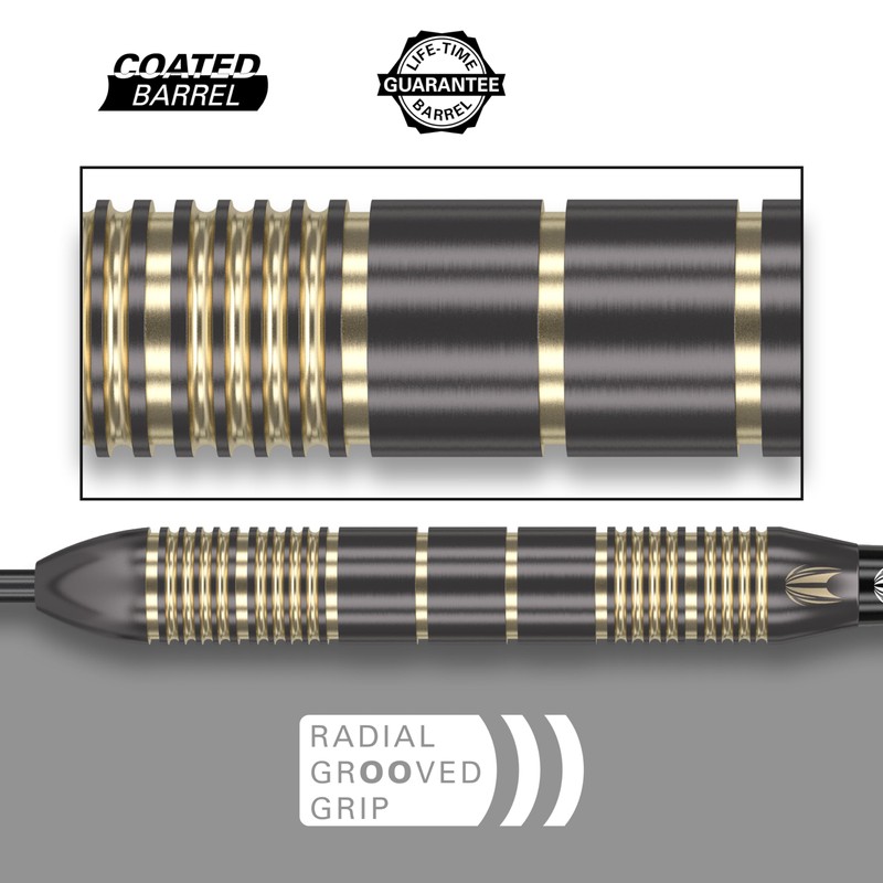 Target Darts Vitus 22G Tungsten Steel Dart Set - 9