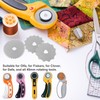 Abizarch 10Pcs Crochet Edge Rotary Cutter Blade Set 45mm Perforating