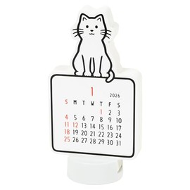 Greeting Life 2026 Calendar Noritake Die Cut Cat Tabletop C-1723-NT