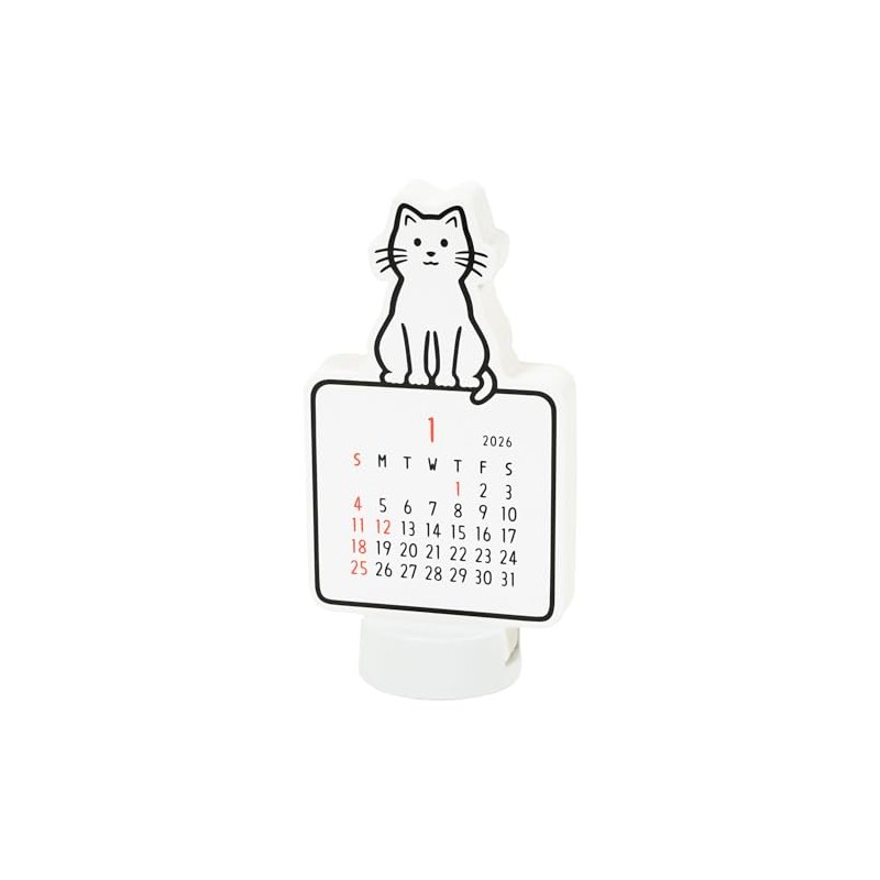 Greeting Life 2026 Calendar Noritake Die Cut Cat Tabletop C-1723-NT