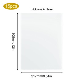 Jetisva 15 Pcs Blank Mylar Stencil Sheets A4 Square Stencil Paper 30.5 x 21.7cm Translucent Mylar Templates PET Plastic Sheet for DIY Stencil Vinyl Cutting Silhouette Material, Making Stencils