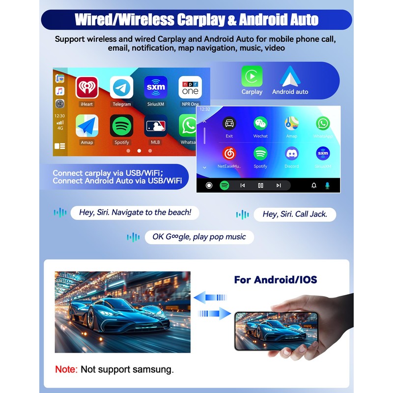 CAMECHO 2G+64G Android 13 Car Stereo for Hyundai Elantra 2004-2012