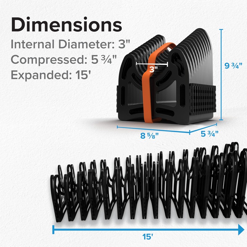 Camco Sidewinder 15-Ft RV Sewer Hose Support - Features Flexible