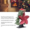 5 Blade Heat Powered Stove Fan Adjustable Speed Thermoelectric Fireplace