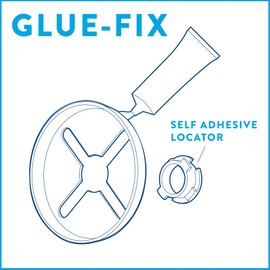 Croydex QM461841 Glue-Fix Worcester Tumbler and Holder, Easy Fit No Drilling No Tools,Silver