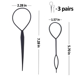 KIIDAS Hair Tail Tools - Twisted Series Pony Popper Magic Twist with French Braid Loop for Hair Styling - Hair Bun Maker, Topsy Tail Hair Tool, Bully Stick Holder, and More!