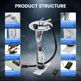 SYKRSS E2297S Eletric Fuel Pump Assembly Compatible with Ford Expedition V8 4.6L 5.4L, Compatible with Lincoln Navigator 5.4L V8, 1999 2000 2001 2002, Replaces SP2297H