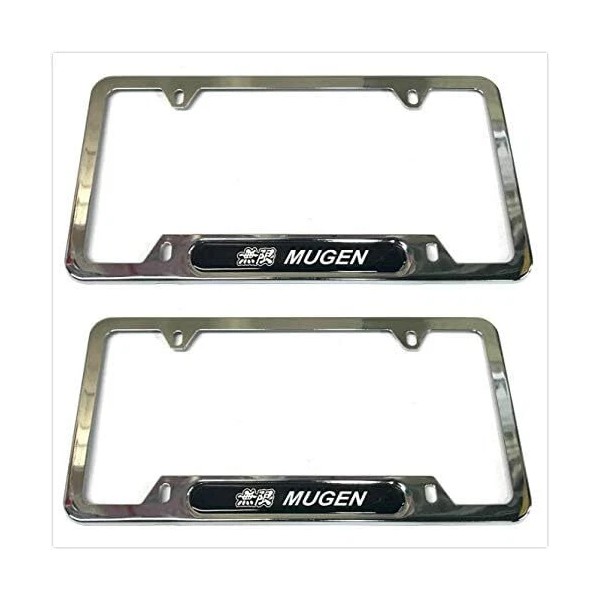 Unbranded 2X Car Stainless Steel Mugen JDM License Plate Frame