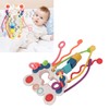 Pull String Interactive Toy Plastic Colorful Pulling Toy for Visual