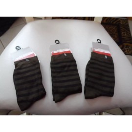 croft & Barrow Lot of 3 pair Woman's Brown and black stripe micromodal croft & barrow socks