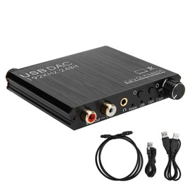 AY107 DAC Converter DigitaltoAnalog Audio Converter RCA 3.5mm Coaxial Optical Audio Converter