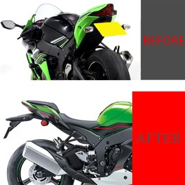 License Plate Holder Rear Fender Eliminator Tail Tidy LED Indicator Turn Signal Blinker Kit Compatible with Ninja ZX-10R ZX10R ZX-10RR ZX10RR 2016-2024(Clear)