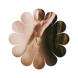 Yheakne Water Tear Drop Earrings Abstract Drop Hoop Earrings Gold Hook Thread Earrings Minimalist Drop Dangle Earrings Jewellery for Women and Girls Gifts, Alloy Steel