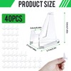 teasteam Card Display Stand 40Pcs Mini Clear Acrylic Easel Stands(2.3