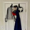 Evelots Over The Door 4 Hook Towel/Coat Rack Hanger Organizer,