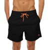 YSENTO Men's Knee-Length Surf Shorts, Beach Swim Trunks with Mesh