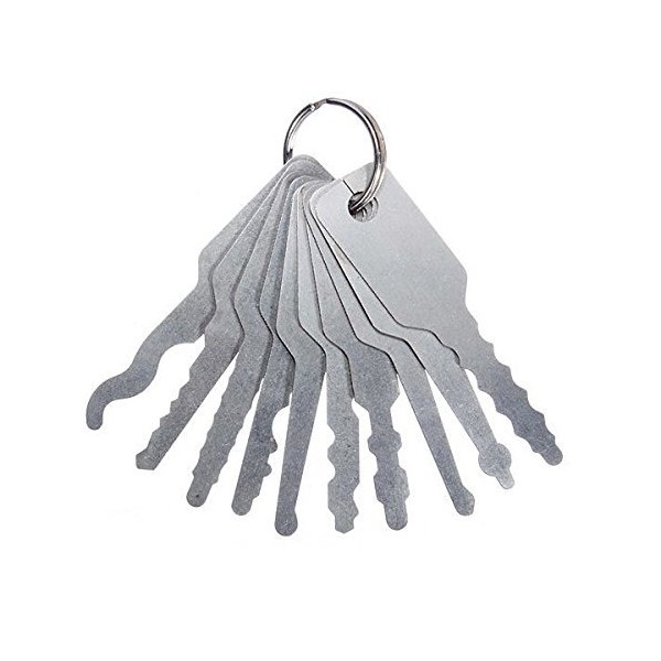 GZQ 10pcs Jiggler Keys Stainless Steel Mini Jigglers Lock Pick