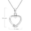 Planetys - 9ct Gold Diamond Setting Heart Necklace - Length
