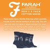 Farah - 5 Pack Mens Thin Breathable Classic Patterned Soft