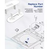 2Pcs WH01X24381 4502680 Washer Lid Lock Bezel Fit for GE/Hotpoint