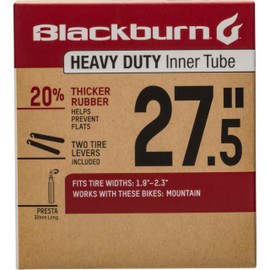 Blackburn 27.5" x 1.9-2.3" Presta Heavy Duty Bicycle Inner Tube with tire levers