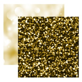 Black and Gold Bokeh 12X12 Scrapbook Paper - 5 sheets