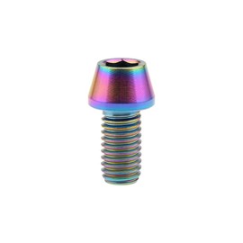 Ruifu 5pcs M8x15 Cone Head Titanium Alloy M8x15mm Bolt Screw Hex Socket Head Bolt (M8x15mm, Rainbow )