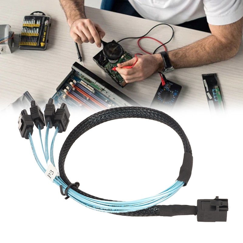 12GBPS Mini SAS HD SFF 8643 to 4 SATA 3.0