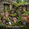 Nerciony Wooden Fairy Doors for Garden – 6pcs Miniature Door