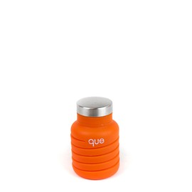 Botella «que» | Diseñada para viajes y excursiones.Botella de agua plegable - Silicón de grado alimentario / Libre de BPA / Ligera / Ecológica - 350ml, naranja (Sunbeam Orange), 12 fl oz