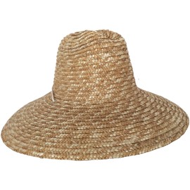 Super Wide Brim Lifeguard Hat Straw Beach Sun Summer Surf Safari Gardening UPF (Large (7 1/4), Natural)