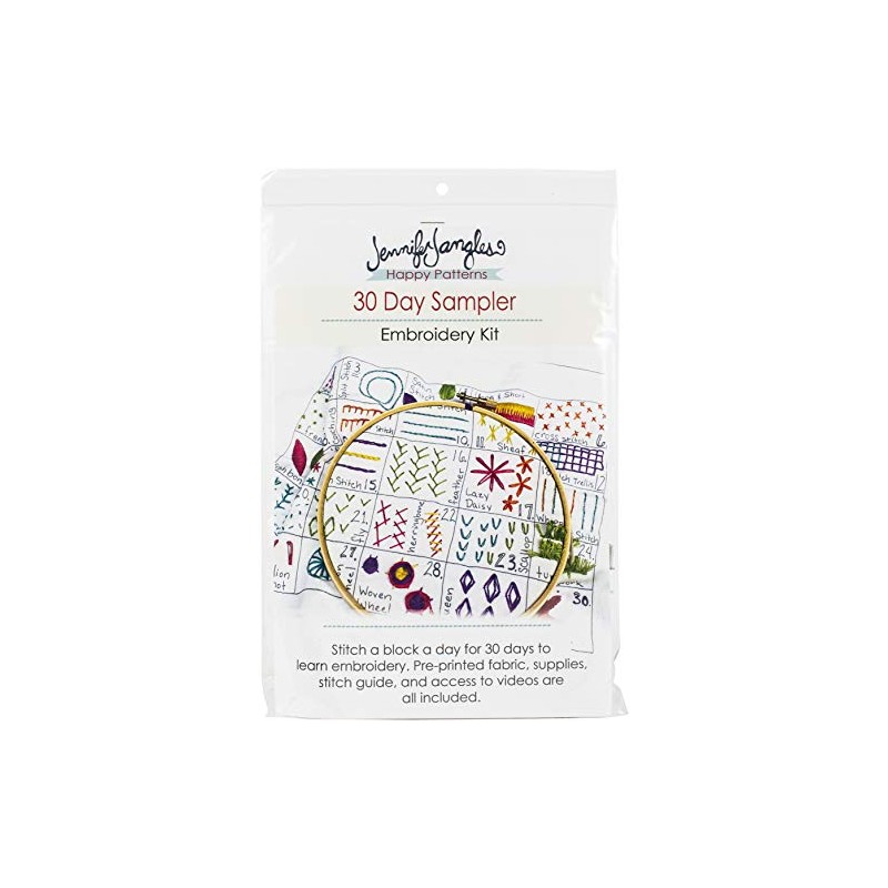 Jennifer Jangles, LLC 30 Day Sampler Embroidery Kit Pattern