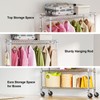 M MZG Heavy Duty Rolling Garment Rack 3 Tiers Adjustable