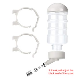 No Drip Dog Kennel Water Bottle Dispenser for Crate, 400ml Dripless Pet Drinking Fountains Kettle with Automatically Feeding Water (Red) (White)