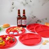 Tolare 100 Pcs 10 Inch 3 Compartment Plates Plastic, Divided