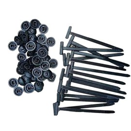 50 PCS Nylon Cable Tie Buckle, Heavy Duty Zip Ties Holder, Plastic Rivet Fasteners, Universal Holder, for Auto Fenders Trunks Engine Repair (Black)