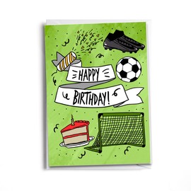 Sole Inspired Soccer Birthday Card – Sports Themed Birthday Card for Soccer Players and Coaches
