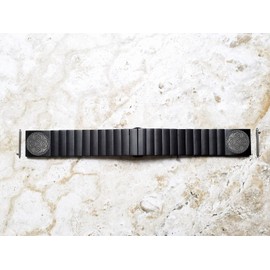 NICKSTON Engraved Strap Band Compatible with Garmin Venu 2 Vivoactive 4 and Forerunner 255 Music Black Stainless Steel Bracelet B-CC3 (6" (152mm) Wrist Size)