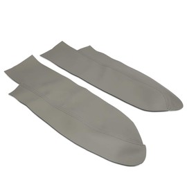 Auto Dynasty Pair OE Style Front Door Panel Armrest Leather Cover Part Compatible with Honda CRV 07-12 (Grey)