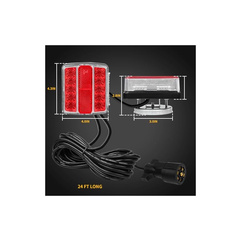 WUSHIXAN - Kit de luces de remolque magnético WUSHIXAN para