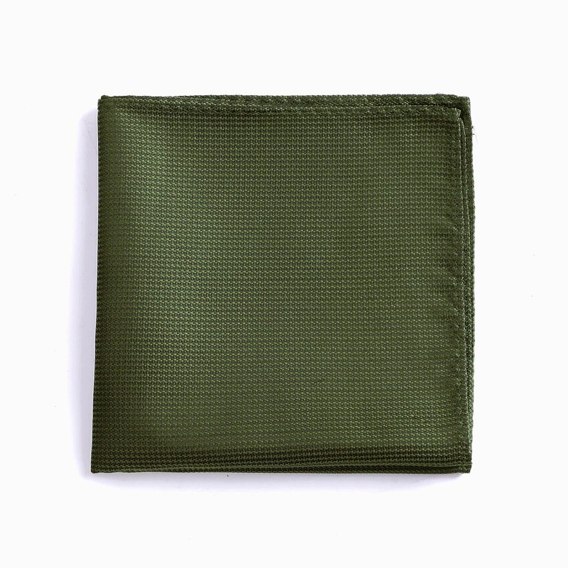 fortunatever Mens Solid Pocket Square (Olive Green)