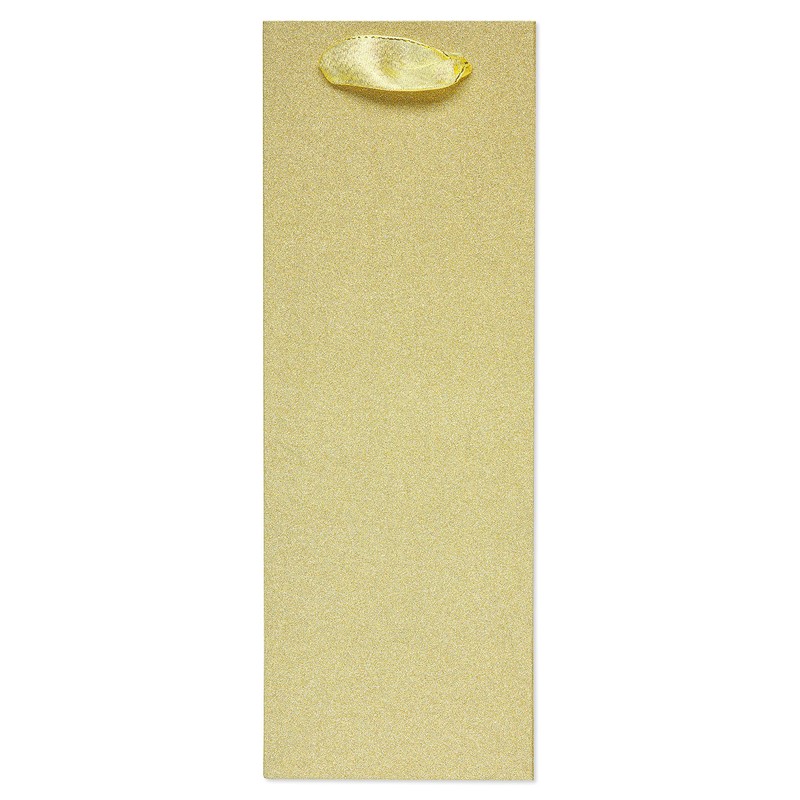 Papyrus Christmas Beverage Gift Bag, Gold Glitter (1 Bag)