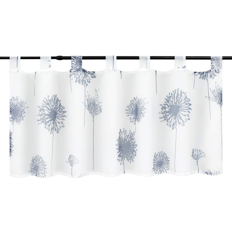 ESLIR Modern Bistro Curtain with Loops Kitchen Curtains Transparent Dandelion