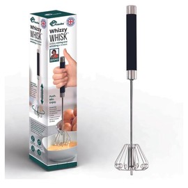 Piranha Whizzy Whisk, Handheld, Manual , Push Whisk with 10 Aerating Holes - Color: Blue