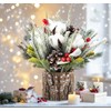 ilauke Mini Christmas Tree, Mini Potted Artificial Tabletop Christmas Tree