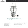 Campingmoon Camping Gas Lantern Portable Gas Lamp Piezo Ignition with