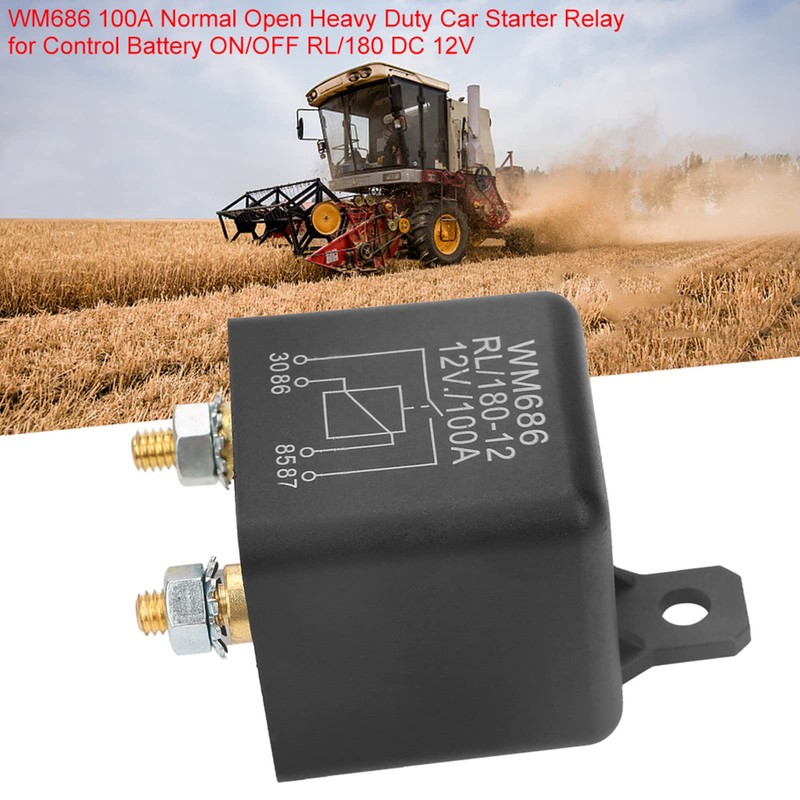 Car Starter Relay, Continuous Duty Relay 12V DC 100A WM686