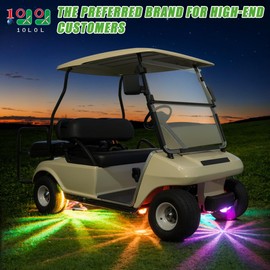 10L0L Golf Cart Rock Light Kit - 6 Pods Underglow LED Strobe Lights- High Brightness 8 Colors 10 Dynamic Modes IP65 Waterproof Anti-Collision Warning Lights for Golf Cart Jeeps Trucks ATV UTV SUV
