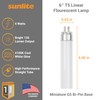 Sunlite 6-Inch F4T5/CW T5 Linear Fluorescent Lamp, 4 Watts, 135