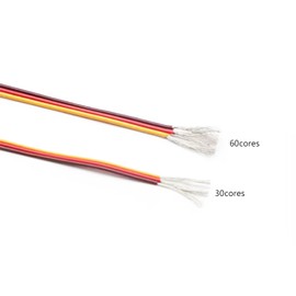 rflaueo 22awg Servo Extension Cable Wire 50 feet 60 Cores Lead 3-pin Line for Futaba JR RC Servo Hobby Model Drones Boats Planes DIY Accessories(E259-1)